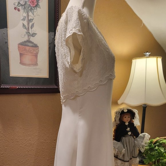 Vintage Jeffrey & Dara by Linda Hutley and Evelyn Socias Cream Evening Dress - Picture 8 of 9